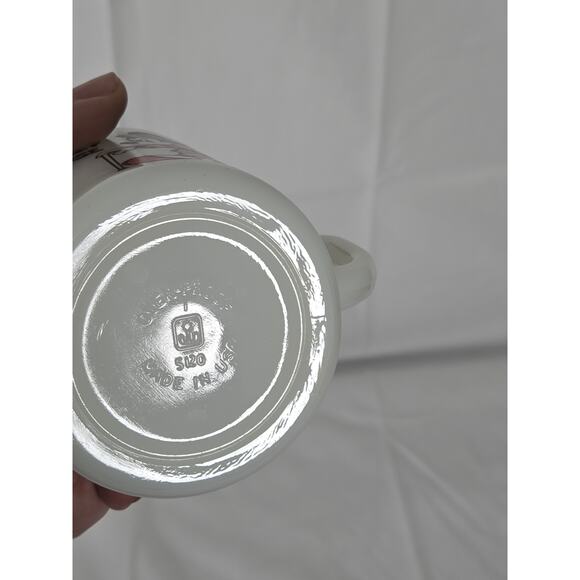 Vintage Fire King Anchor Hocking Mickey & Minnie Mouse Disney Milk Glass Cup Mug - Picture 5 of 5